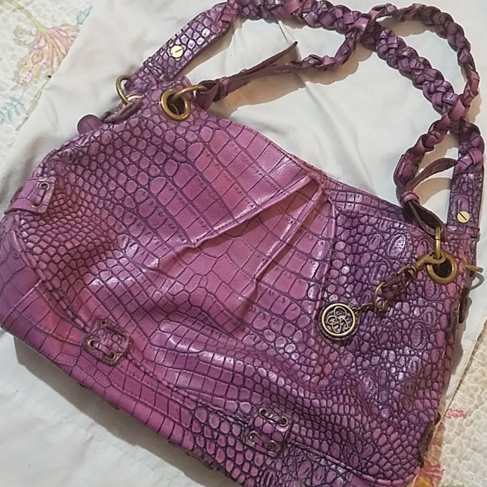 Jessica Simpson faux alligator purse